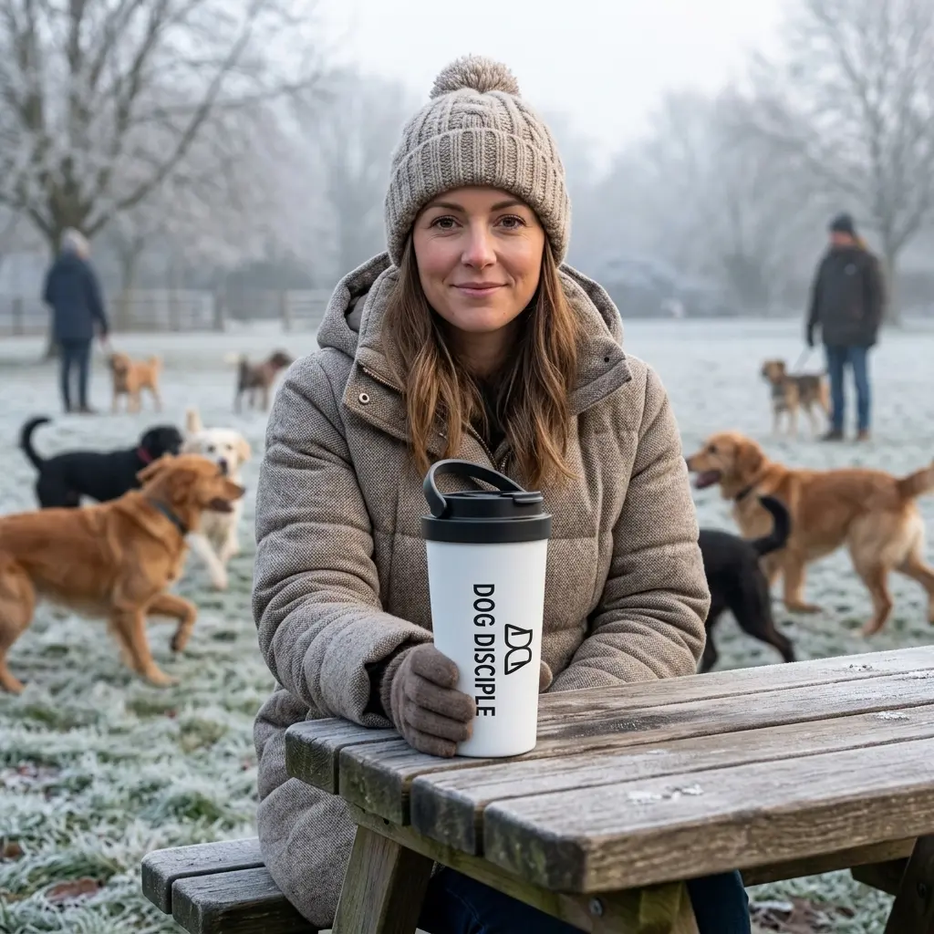 DOG DISCIPLE White 15oz Stainless Steel Travel Mug - Image 2