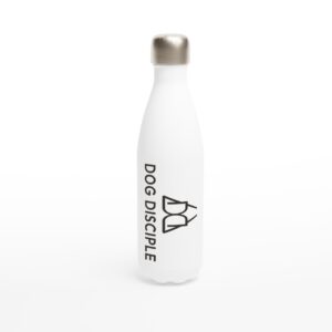 DOG DISCIPLE White 17oz Stainless Steel Water Bottle